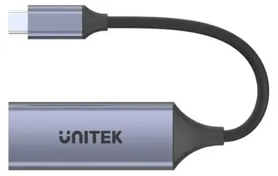 Zdjęcie produktu dla UNITEK U1323A, USB 3.2 Gen 1 (3.1 Gen 1) Type-C, RJ-45, USB Type-C, 5000 Mbit/s, Czarny, Aluminium, 100 W