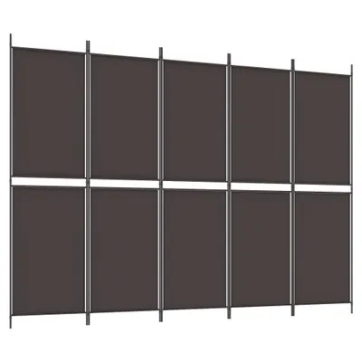 Produktbild von vidaXL 5-tlg. Paravent Braun 250x180 cm Stoff