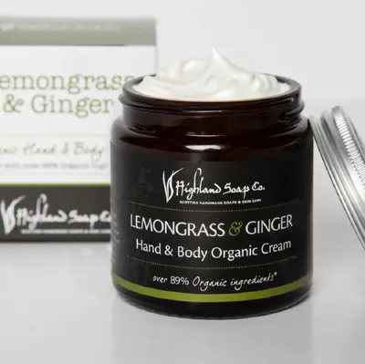 Produktbild von The Highland Soap Company Hand- & Körpercreme Lemongrass & Ginger 120ml