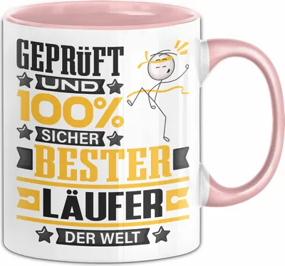 Produktbild von Läufer Geschenk Lustiger Spruch für Läufer Geschenkidee Bester Läufer Der Welt (Rosa)