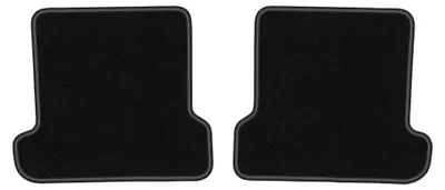 Produktbild von Velours-Fußmatten Hinten für Peugeot 307CC 2003-2008 (Cabrio) – 2-tlg, Schwarz, passgenau – Wielganizator LUX