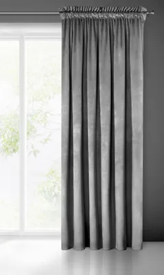 Zdjęcie produktu dla Eurofirany aksamitna zasłona Melanie stal 140cm x 270cm
