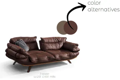 Zdjęcie produktu dla Wielofunkcyjna sofa trzyosobowa kanapa meble sofy brązowe miękkie tapicerowane