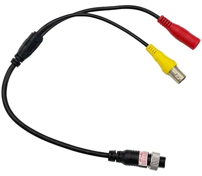 Produktbild von Rückfahrkamera Kabel 4 Pin auf RCA Cinch Adapter 4 polig Monitor Anschlusskabel