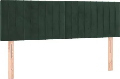 Produktbild von vidaXL Kopfteile Dunkelgrün 144x5x78/88 cm Samt