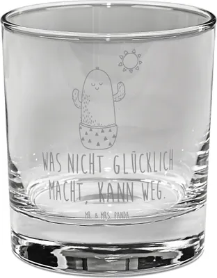 Produktbild von Mr. & Mrs. Panda Cocktailglas Kaktus Sonne - Transparent - Geschenk, glücklich, Glas, Trinkglas, Geschenkidee, Trennung, Tumbler, Longdrinkglas, für Gin, Freundin