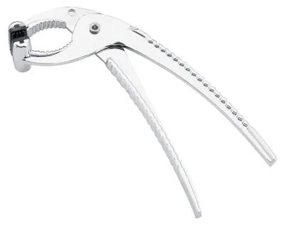 Küchenzange aus Zinklegierung, 17 cm, Antirutschgriff, Silikon