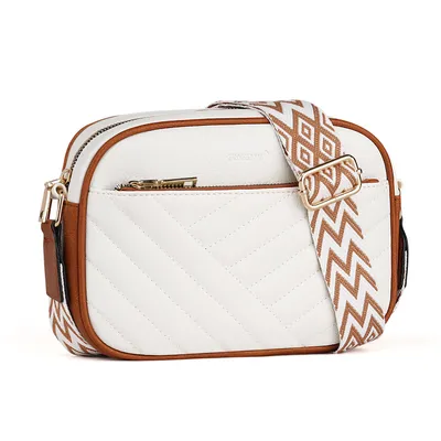 Image de Sac à bandoulière pour femme, sac à main pour téléphone portable, sac à bandoulière matelassé pour femme avec une large bandoulière réglable