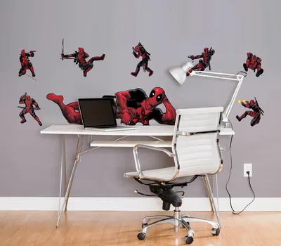 Produktbild von Komar Wandtattoo - Deadpool Posing - Größe: 100 x 70 cm (Breite x Höhe)