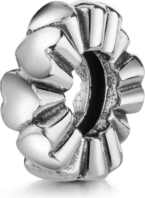 Produktbild von MATERIA by Matthias Wagner Spacer Bead Herzen Zwischenelement Silber 925 mit Satinbeutel 869