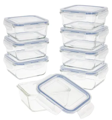8er-Set luftdichte Glasbehälter, 550 ml, mikrowellengeeignet