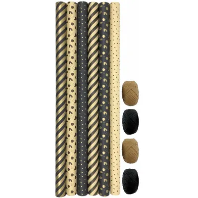 Immagine prodotto di Carta da regalo Benza - 100 % carta da regalo riciclata - 70 cm x 2 metri - 6 rotoli