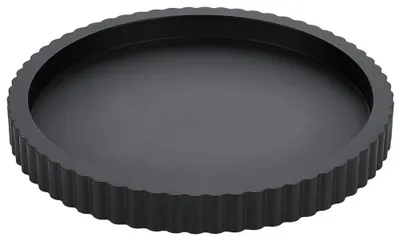 Image de Bol rond en bois de 28 cm de diamètre, avec une finition noire, idéal pour la décoration