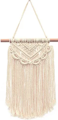 Image de Tenture murale en macramé, Petite Tapisserie Tissée, Décoration Murale - Jolie Pour La Décoration De La Maison Boho, L'appartement, Les Décorations De Fête?modèle 5, 20x33cm ?