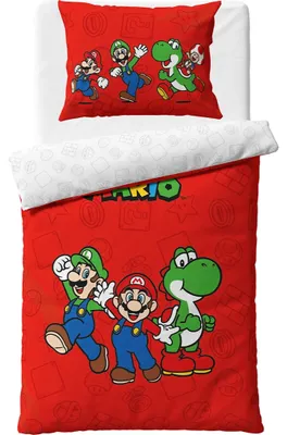 Obrázok produktu pre Detská posteľná bielizeň Super Mario Luigi a Yoshi