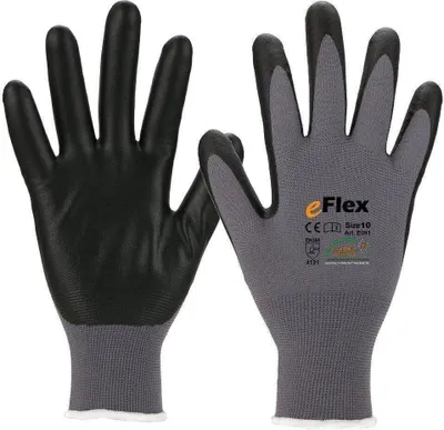 Produktbild von 12 Paar ASATEX Feinstrickhandschuh E091 mit Mikroschaumbeschichtung grau, Gr.6