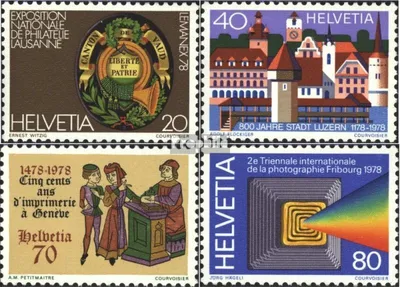 Produktbild von Briefmarken Schweiz 1978 Mi 1116-1119 (kompl.Ausg.) gestempelt Jahresereignisse