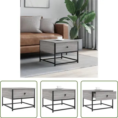 Produktbild von The Living Store Couchtisch Grau Sonoma 51x51x40 cm Holzwerkstoff