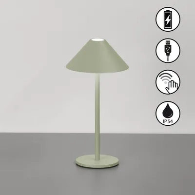 Produktbild von FHL Prato LED Tischleuchte 1W dimmbar Akku warmweiss salbeigrün 850765