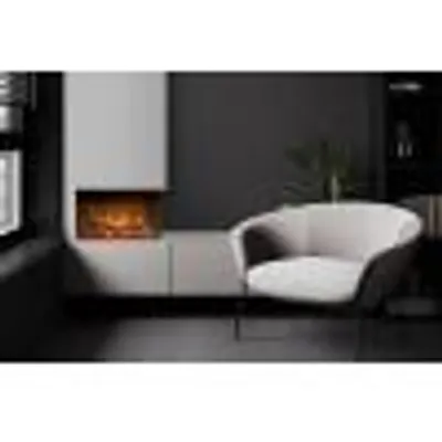 Immagine prodotto di Camino elettrico angolare Acantha Aspire 50 Corner, 3D LED, 49×55,5×23,5 cm, per parete multimediale, 1/2 kW, telecomando