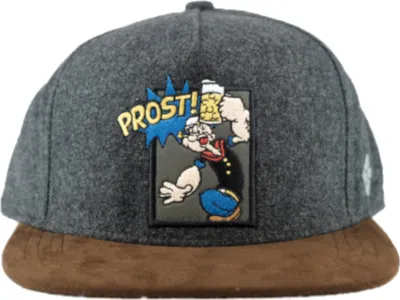 Produktbild von Bavarian Caps "Popeye" Snapback, grau, Gr. Einheitsgröße