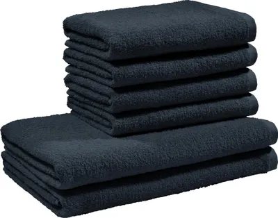 Produktbild von REDBEST Frottier-Set Oceanside" 6-teilig schwarz OneSize"