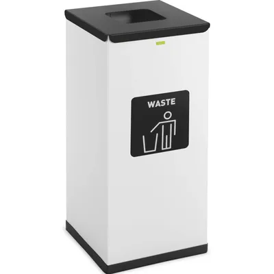Produktbild von Expondo ulsonix Abfalleimer - 60 L - weiß - Restmüll-Label