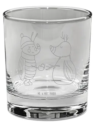 Produktbild von Mr. & Mrs. Panda Tumbler Nachtfalter Schneemann - Transparent - Geschenk, Weihnachten, Winterzeit, Schnee, Winter, Whisky, Weihnachtsgruß, Gravur Whiskyglas, Glas