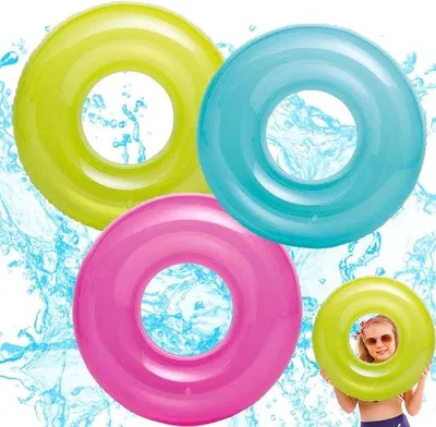 Image de Bouée gonflable, transparente, 76 cm, jouet, pour enfants et adultes, été, piscine, fête sur la plage, plein air.