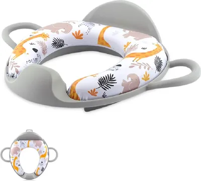 Produktbild von Lorelli Toilettensitz Rckenlehne Handgriff gepolstert, Spritzschutz, Kunststoff grau