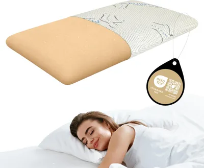 Productafbeelding van REM-Sen thermoplastisch orthopedisch hoofdkussen, neksteun, ergonomisch kussen voor zijliggers, kussen van zacht memory foam met sojabonen vulling, vormbaar, afmetingen 70x40 cm, hoogte 13 cm