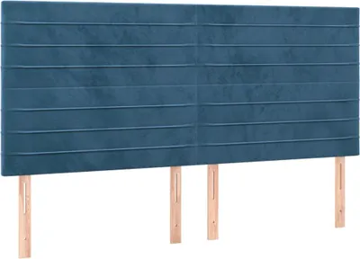 Obrázok produktu pre vidaXL Čelo postele tmavomodré 200 x 5 x 118/128 cm zamat