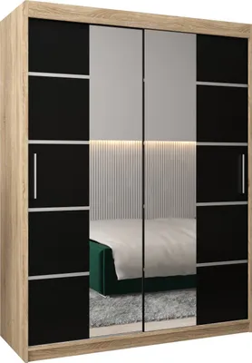 Produktbild von Kleiderschrank, Schiebetürenschrank Schlafzimmer, Schrank mit Spiegel VERONA 4 150 cm