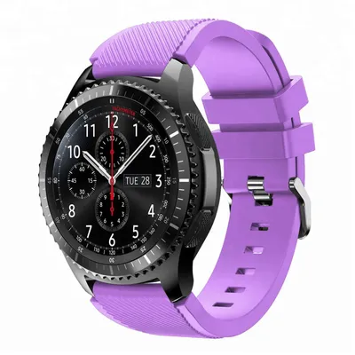 Produktbild von Remienok 22 mm pre Samsung Galaxy Gear S3/Gear 2/ Huawei Watch GT Watch 2 Pro pre Ticwatch Pro vo fialovej farbe