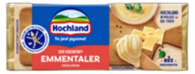 Zdjęcie produktu dla Hochland Emmentaler. Ser kremowy topiony w bloczku z Emmentalerem. 90 g