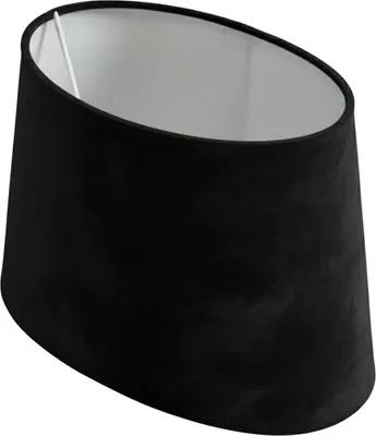 Produktbild von Lampenschirm Samtoptik | Schwarz | Oval | H19 x B20 X L 31 | Polyester