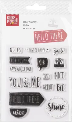 Produktbild von KNORR PRANDELL 2118834008 Stempelmotiv Clear Stamp Hello transparent
