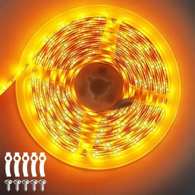 Immagine prodotto di Striscia LED flessibile da 12 V SMD2835, impermeabile - Per camera da letto, bar, cucina, Natale - Tagliabile