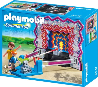 Produktbild von PLAYMOBIL Summer Fun 5547.DosenSchießbude mit Abschussvorrichtung für die Geschosse.