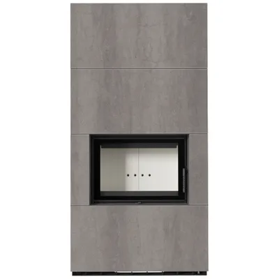 Produktbild von Kaminbausatz KRATKI FLOKI BOX 8 kW Ø 160 Quarzsinter NATURALI PIETRA DI SAVOIA GRIGIA BOCCIARDATA