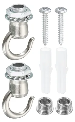 Productafbeelding van 2 stuks 37 mm x 23 mm plafondhaken, schroefhaken