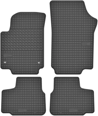 Image de Tapis de sol en caoutchouc pour Skoda / Seat / Volkswagen Citigo / Mii / Up! 2011-2019 / 2011-2023 (à hayon) – 4 pièces, noirs, sur mesure