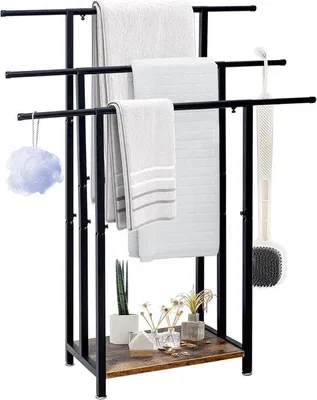Obrázok produktu pre Stojan na uteráky, 81 x 30 x 100 cm, 3-poschodový, priestorovo úsporný, do domácnosti