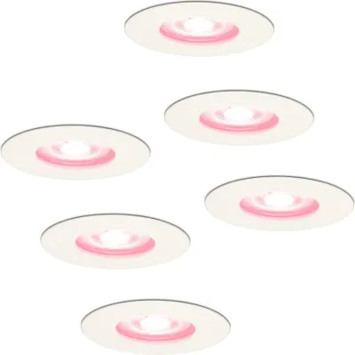 Produktbild von hoftronicsmart LED Einbaustrahler 5,5W RGBWW GU10 Weiß IP65 6er Set