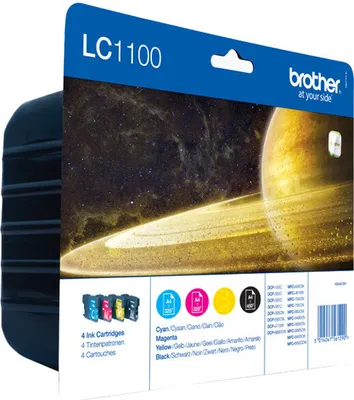 Image de Brother LC1100 Value Pack - 4er-Pack - Schwarz, Gelb, Cyan, Magenta