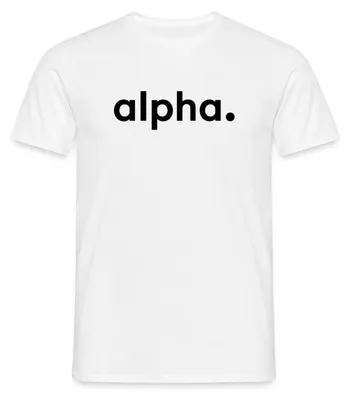 Produktbild von Spreadshirt Stromberg Firmenschriftzug von Alpha Männer T-Shirt, M, Weiß
