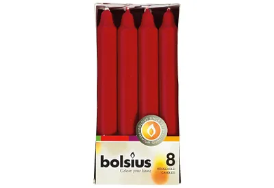 Produktbild von BOLSIUS Kronenkerzen 18x2,1 altrot 8er Pack