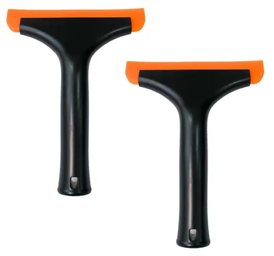 Produktbild von Silikon Fensterabzieher - 2 Stück Set - Für Auto, Spiegel, Glas, Küche und Badezimmer - Schwarz