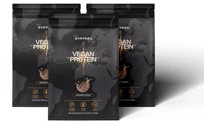Produktbild von GYMTRAIL® Veganes Eiweißpulver aus Erbsenprotein 1500g | Pflanzliches Proteinpulver mit essenziellen Aminosäuren | Ohne Soja und Süßungsmittel mit Birkenzucker | Chocolate Brownie