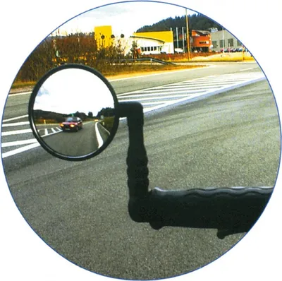 Image de Rétroviseur de vélo Fasi X-Safe en plastique, fixation à l'extrémité du guidon, Ø 75 mm